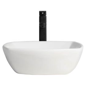 Lavamano sobreponer 42 cm loza blanco