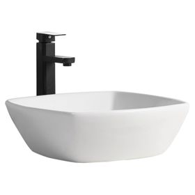 Lavamano sobreponer 42 cm loza blanco