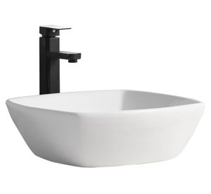 Lavamano sobreponer 42 cm loza blanco