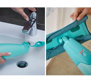 Mopa piso con rociador verde