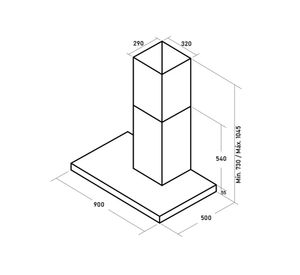 Campana decorativa S-900 Plus X/L 277W