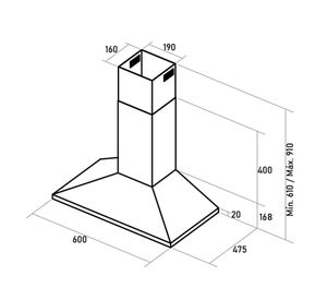 Campana 270 V600 X/L gris Cata