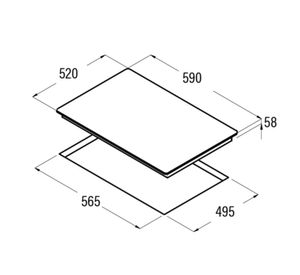 Encimera vitrocerámica inducción I6104-BK 4 quemadores
