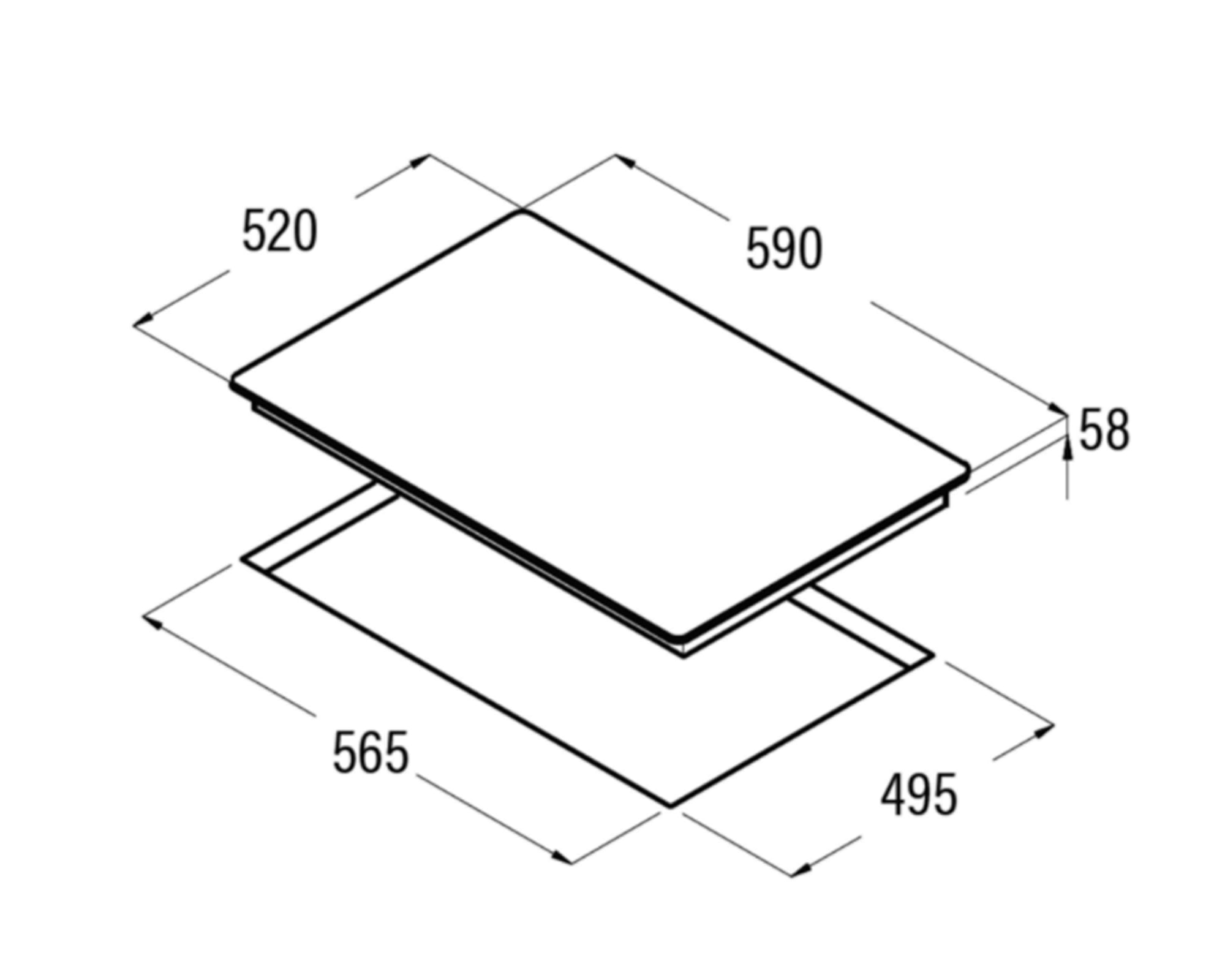 Encimera vitrocerámica inducción I6104-BK 4 quemadores