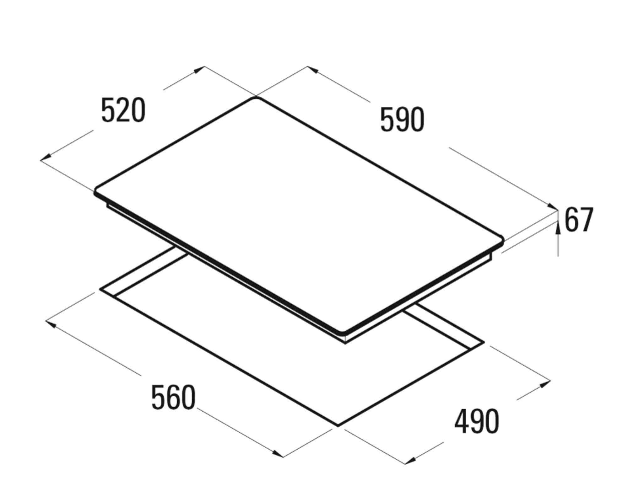 Encimera Vitrocerámica TDN 603/B Negra Cata