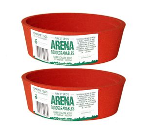 Set 2 maceteros Arena suculenta naranjo 5x16x16 cm