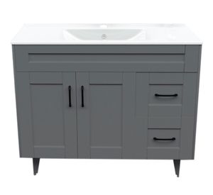 Mueble vanitorio 100 cm BM-DELUXE-100SKG+P-1 gris