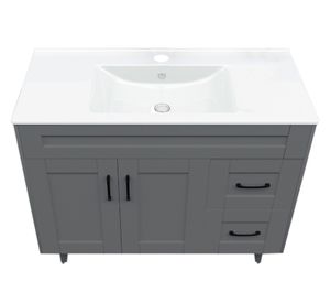 Mueble vanitorio 100 cm BM-DELUXE-100SKG+P-1 gris
