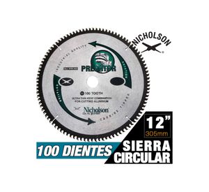 Disco sierra circular 12'' 100 dientes 8120100N Nicholson