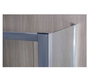 Mampara corredera esquina perfil cromado 190x150x80 cm