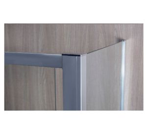 Mampara corredera esquina perfil cromado 190x160x70 cm