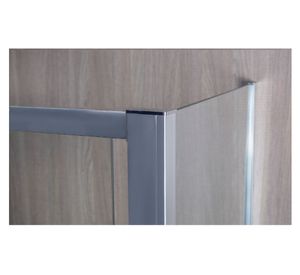 Mampara corredera esquina perfil cromado 190x170x70 cm