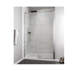 Mampara abatible hoja fija perfil cromado 190x150x3.5 cm