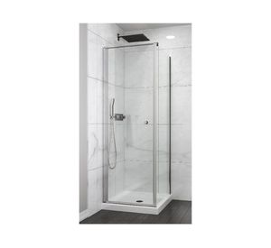 Mampara abatible esquina perfil cromado 190x80x70 cm