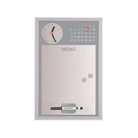 Pizarra memo reloj 35x40 cm gris