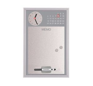 Pizarra memo reloj 35x40 cm gris
