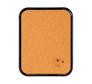 Pizarra corcho marco plástico 27.9x21.6 cm café