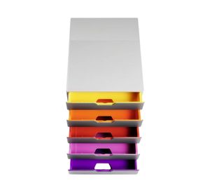 Cajonera Varicolor 5 cajones gris