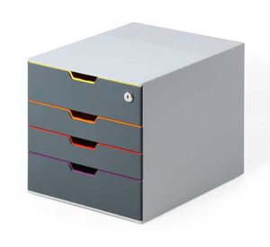 Cajonera Varicolor 4 cajones gris
