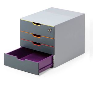 Cajonera Varicolor 4 cajones gris