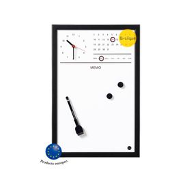 Pizarra magnètica reloj 30x45 cm negro