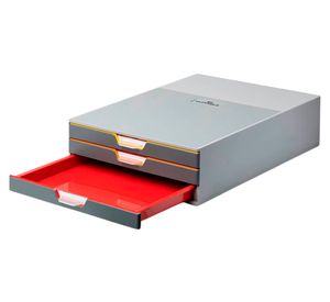 Cajonera Varicolor 3 cajones gris