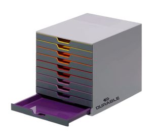 Cajonera Varicolor 10 cajones gris