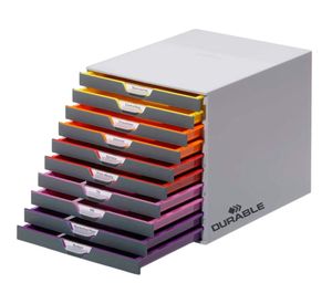 Cajonera Varicolor 10 cajones gris