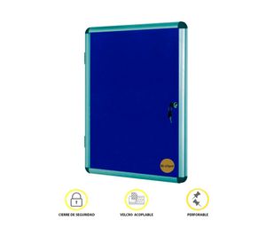 Diario mural fieltro 128.8x94 cm azul