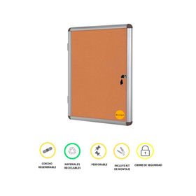 Diario mural corcho 97.1x71 cm café