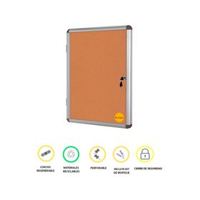 Diario mural corcho 66.4x71 cm café