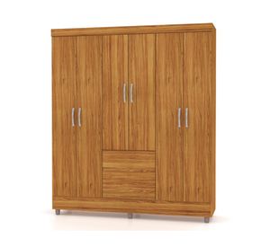 Clóset 6 puertas 2 cajones Ideal canela