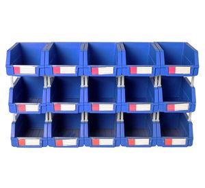 Caja organizadora 7.4x10.16 cm azul 15 unidades