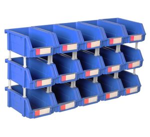 Caja organizadora 7.4x10.16 cm azul 15 unidades