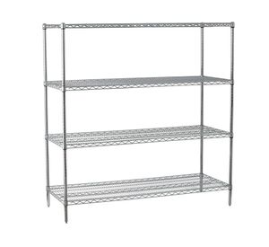 Estante acero cromado 4 repisas OLYC246063-4