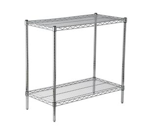 Estante acero cromado 2 repisas OLYC183633-2