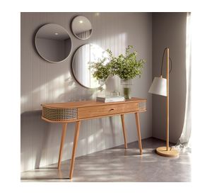 Mesa funcional rectangular TB310 castaño