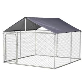 Canil modular perros 2.3x2.3x1.7 m Malla galvanizada