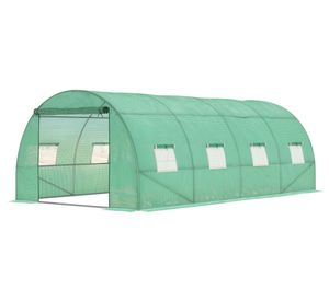 Invernadero túnel verde 8x3x2 m