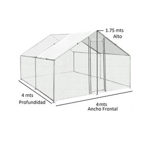 Gallinero 1.75x4x4 m galvanizado