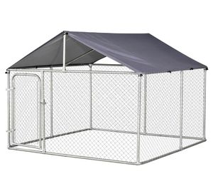 Canil modular perros 3x3x2.3 m Malla galvanizada