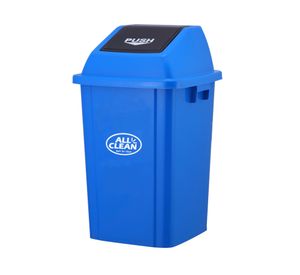 Basurero reciclaje 60 litros azul