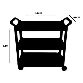 Carro organizador multiusos 3 niveles negro