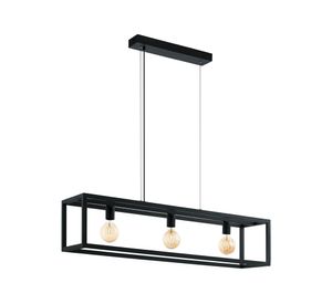 Lámpara colgar 3L E27 Elswick negro