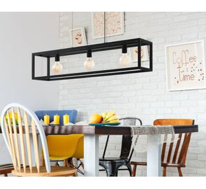 Lámpara colgar 3L E27 Elswick negro