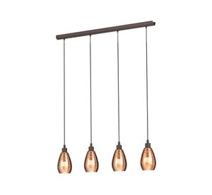 Lámpara colgar 4L E27 Siracusa café