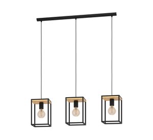 Lámpara colgar 3L E27 Libertad negro