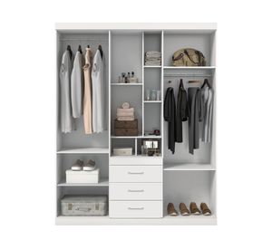 Clóset 5 puertas 3 cajones Start blanco