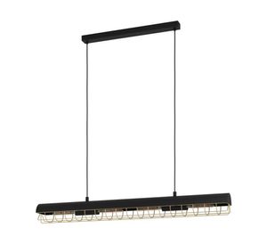 Lámpara colgar 4L E27 Alfonsine negro