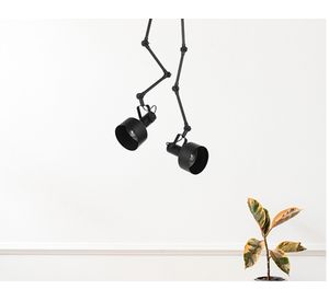 Lámpara de techo 2L E27 Takeley negro